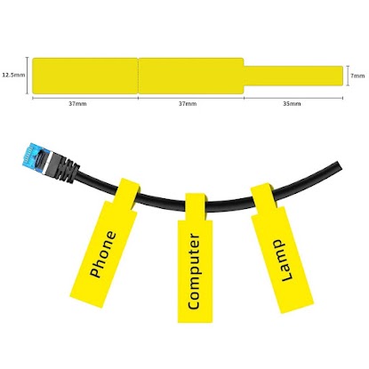 Niimbot label: Cable Yellow 12.5x109mm $6.89