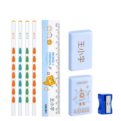 8pcs Stationeries Set - Blue/colourful pencils $4.88