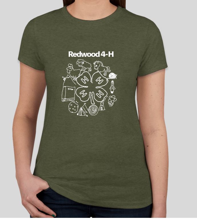 Ladies NEW LOGO Scoopneck T-Shirt - Forest Green - $16 -  Front Center 