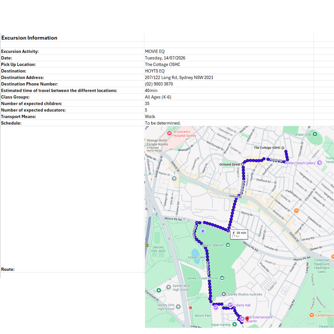 Excursion Information