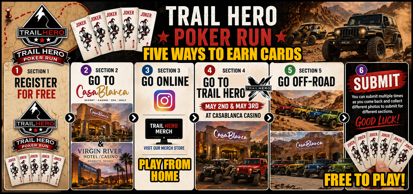 WELCOME to the FREE Trail Hero X Poker Run!!