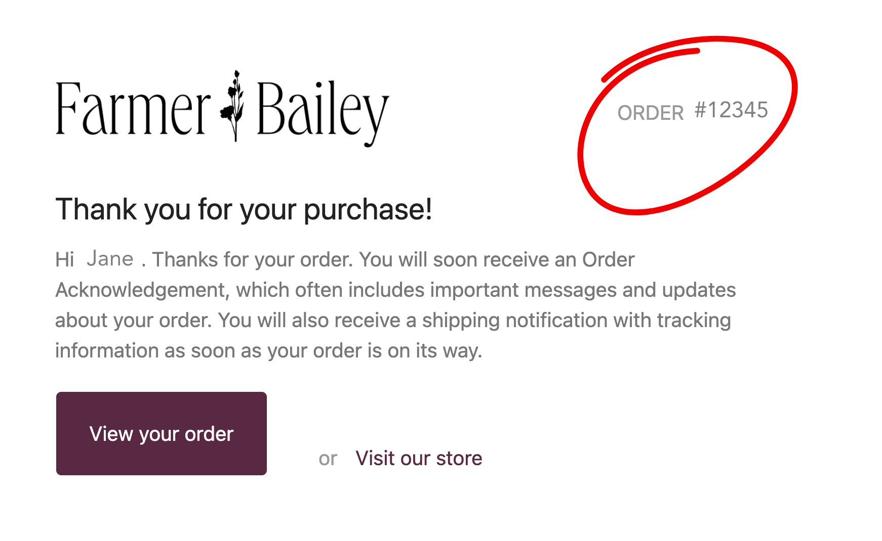 Five-Digit Order Number 