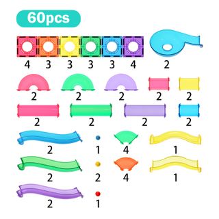 60 Pcs (Colored Tubes)