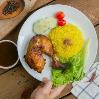 Nasi Ayam Sos Tiram Black Pepper