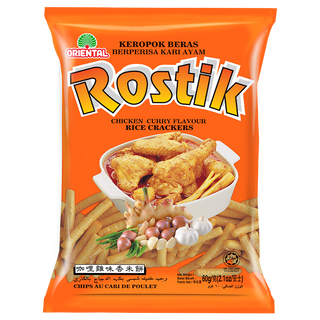 Oriental Rostik Chicken Curry Flavour Rice Crakers 60G