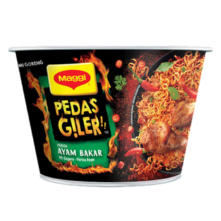 Maggi Hot Cup Pedas Giler Ayam Bakar 80gm