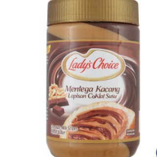 Lady's Choice Chocolate Milk Stripes Peanut Butter 530g