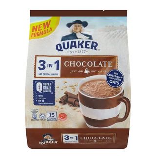 Quaker 3 in 1 Chocolate Cereal Drink 15 Sachets x 28g