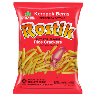 Oriental Rostik Cuttlefish Flavour Rice Crakers 60G