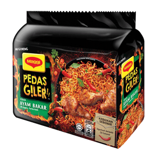 Maggi Pedas Giler Ayam Bakar 5x76g