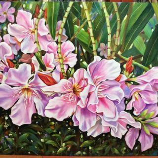 Orchid Series 4 by Menchu Arandilla 30x40 inches Acrylic on canvas