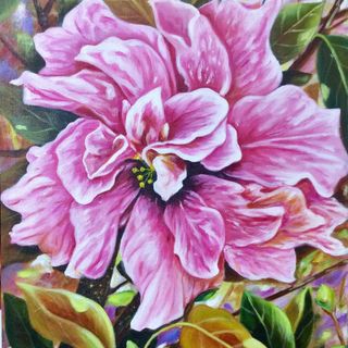 Orchid Series 2 by Menchu Arandilla 24x18 inches  Acrylic on canvas