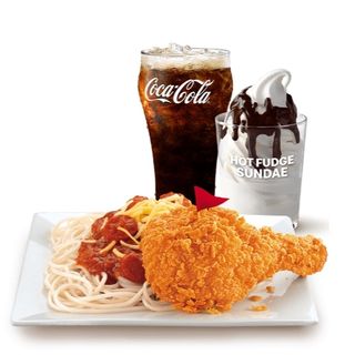 1-pc Spicy Chicken McDo w/ McSpaghetti & Sundae