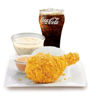 1-pc Chicken McDo w/ Rice & Mushroom Soup