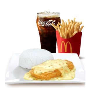 McCrispy Chicken Fillet Ala King w/ Rice & Fries