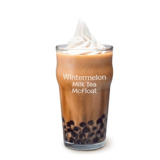 Wintermelon Milk Tea McFloat w/ Brown Sugar Pearls