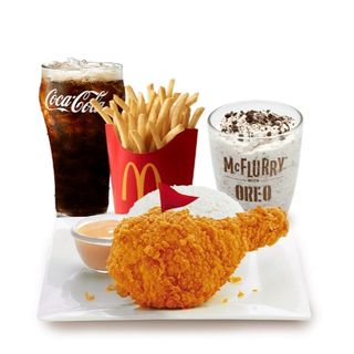 1-pc Spicy Chicken McDo w/ Rice, Fries, & McFlurry