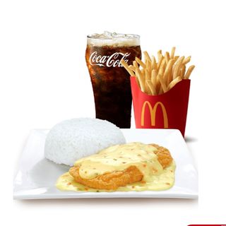 McCrispy Chicken Fillet Ala King w/ Rice & Fries