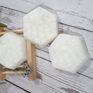 Set of 3 Soap Bars made from real goat's milk. Natural, unscented.