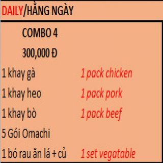 Combo hàng ngày 4