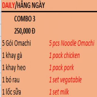 Combo hàng ngày 3