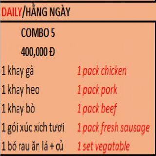 Combo hàng ngày 5