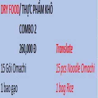 Combo thực phẩm khô 2