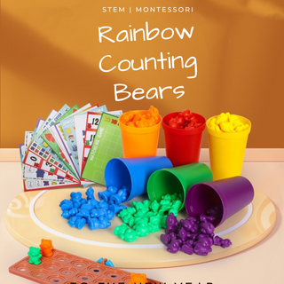 Montessori | STEM Rainbow Counting Bears (90 bears) 