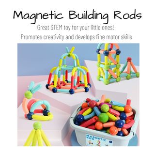 STEM | Magnetic Building Rods (48 pieces in 1 tub) 