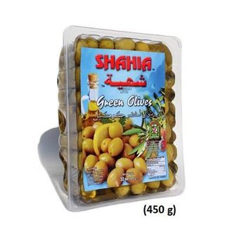 SHAHIA GREEN OLIVES VAC 24X450G