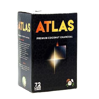 ATLAS Hookah Charcoal Square Coals Natural Coconut 72 pcs 