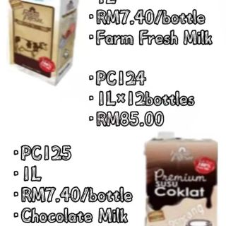 PC124 Farm Fresh milk 1 carton (1L x 12 bottles)