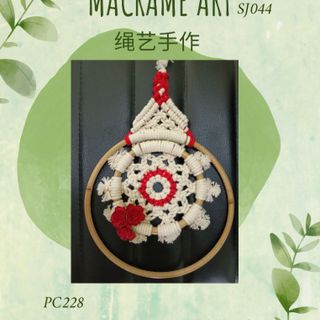 PC228 Towel Hanger Macrame (Red) 