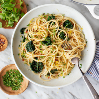 Spaghetti aglio olio pasta 🌱