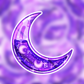 Purple Crescent Moon