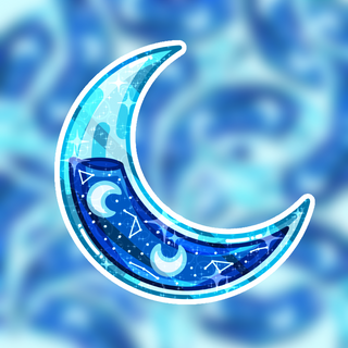 Blue Crescent Moon