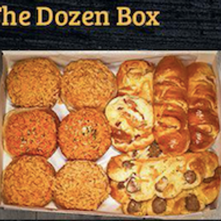 THE DOZEN BOX 2 Ham & Cheese Rolls  2 Bacon & Cheese  2 Sausage Bread  2 Pan de floss ( Chicken)  2 Pan de Floss ( Pork ) 2 Spicy Cheesy Floss 