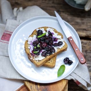 Roasted Concord Grape Ricotta & Honey Toast