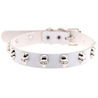 white skull choker