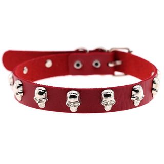 red skull choker