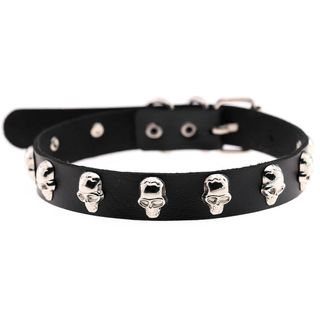 black skull choker