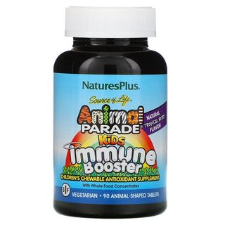 Natures Plus Kids Immune Booster, Natural Tropical Berry Flavor, 90s