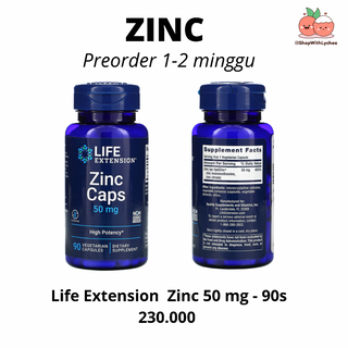 Life Extension Zinc Caps 50mg 90s