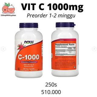 Now Vitamin C 1000mg 250s