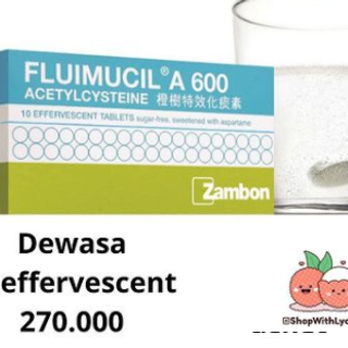 Fluimicil Dewasa. A600mg Effervescent10s