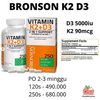 Bronson D3 5000iu K2 90mcg 250s