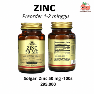 Solgar Zinc 50 mg 100s