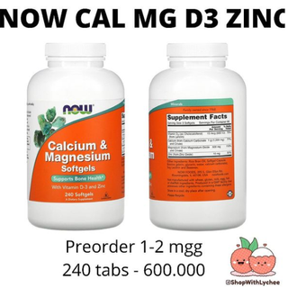 Now Cal Magnesium D3 Zinc - 240tabs