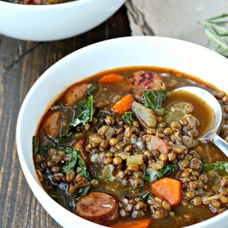 Sausage Kale Lentil Soup