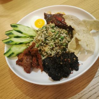 Nasi Ulam Daging Dendeng Set